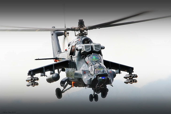 Helikopter Militer, Mil Mi-24, Wallpaper HD