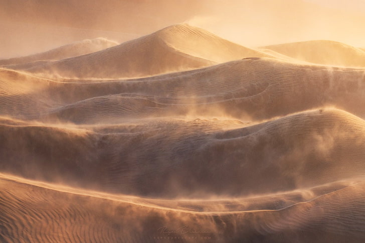 Jorden, Death Valley, Kalifornien, öken, dyn, natur, sand, sandstorm, HD tapet