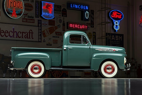 (f1r2-83), 1952, f-1, ford, pickup, retro, Wallpaper HD HD wallpaper