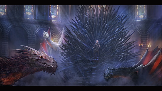 Game of Thrones Daenerys Targaryen Drawing Song of Ice and Fire Dragon HD, fantasy, rysunek, gra, smok, ogień, lód i, trony, piosenka, targaryen, daenerys, Tapety HD HD wallpaper