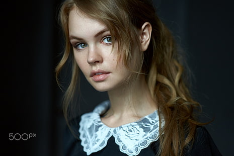 Анастасия Щеглова, жени, модел, блондинка, портрет, лице, 500px, HD тапет HD wallpaper
