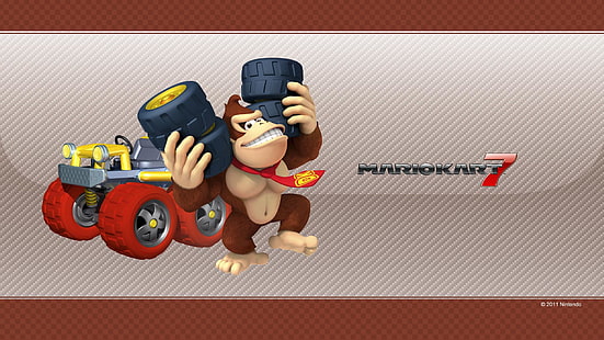 Donkey Kong, Mario Kart 7, Nintendo, Mario Kart, video games, HD wallpaper HD wallpaper