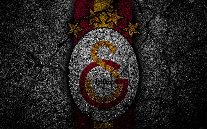 Piłka nożna, Galatasaray S.K., emblemat, logo, Tapety HD
