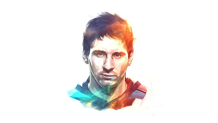 Oeuvre de Lionel Messi, Lionel Messi, sport, footballeurs, Fond d'écran HD
