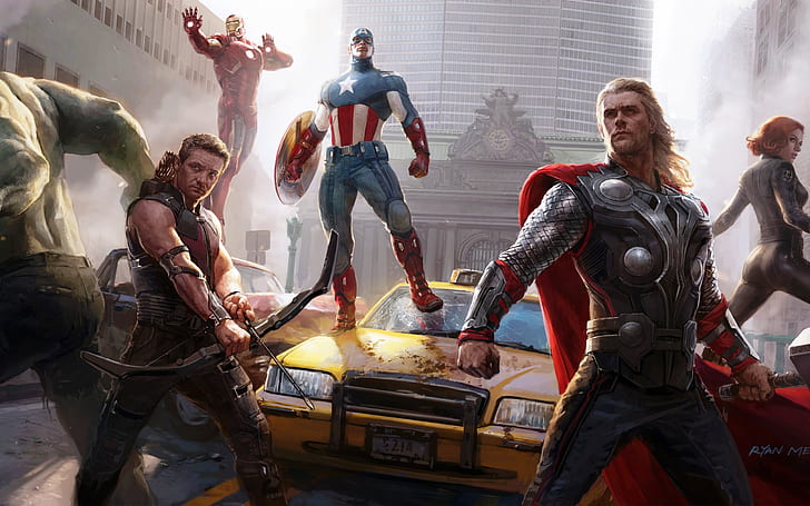 The Avengers Concept Art, concepto, arte, vengador, películas, Fondo de pantalla HD