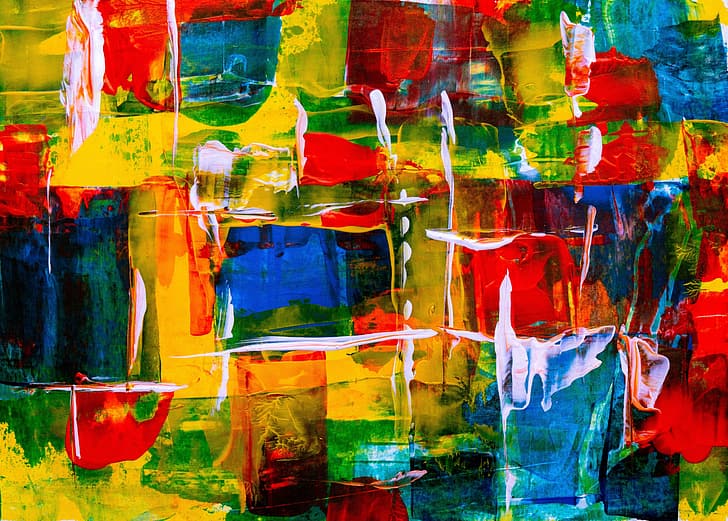 line, abstraction, paint, colorful, brush strokes, color texture, HD wallpaper