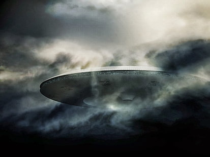 Иллюстрация НЛО, научная фантастика, НЛО, HD обои HD wallpaper