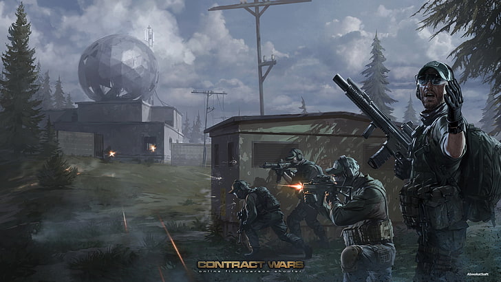 Contract Wars digital wallpaper, art, soldiers, special forces, contract wars, BEAR, USEC, HD wallpaper