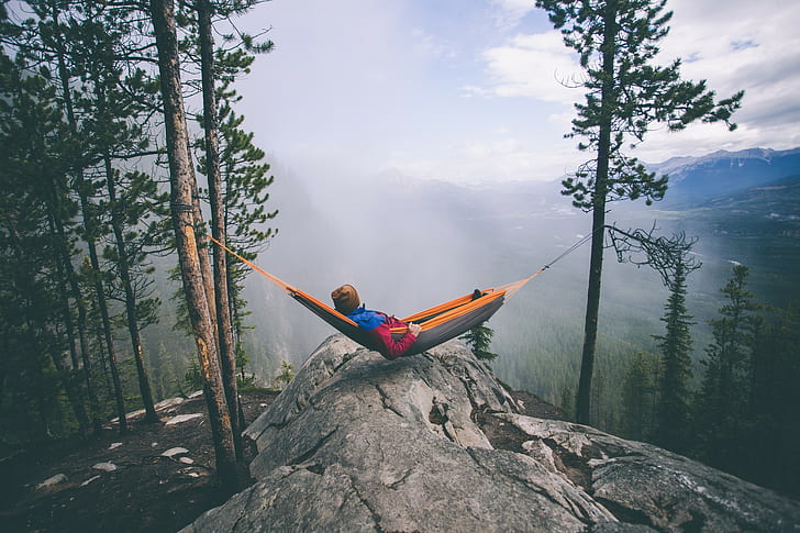 relaxing, hammocks, vacation, landscape, HD wallpaper