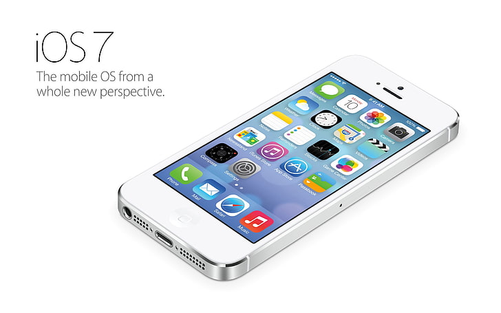 Apple iOS 7 iPhone HD Widescreen Wallpaper, white iPhone 5, HD wallpaper