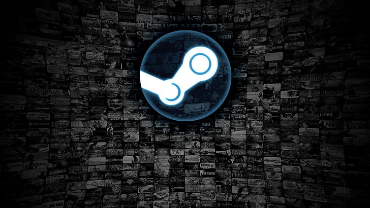 Steam Logo HD ، ألعاب الفيديو ، الشعار ، البخار، خلفية HD