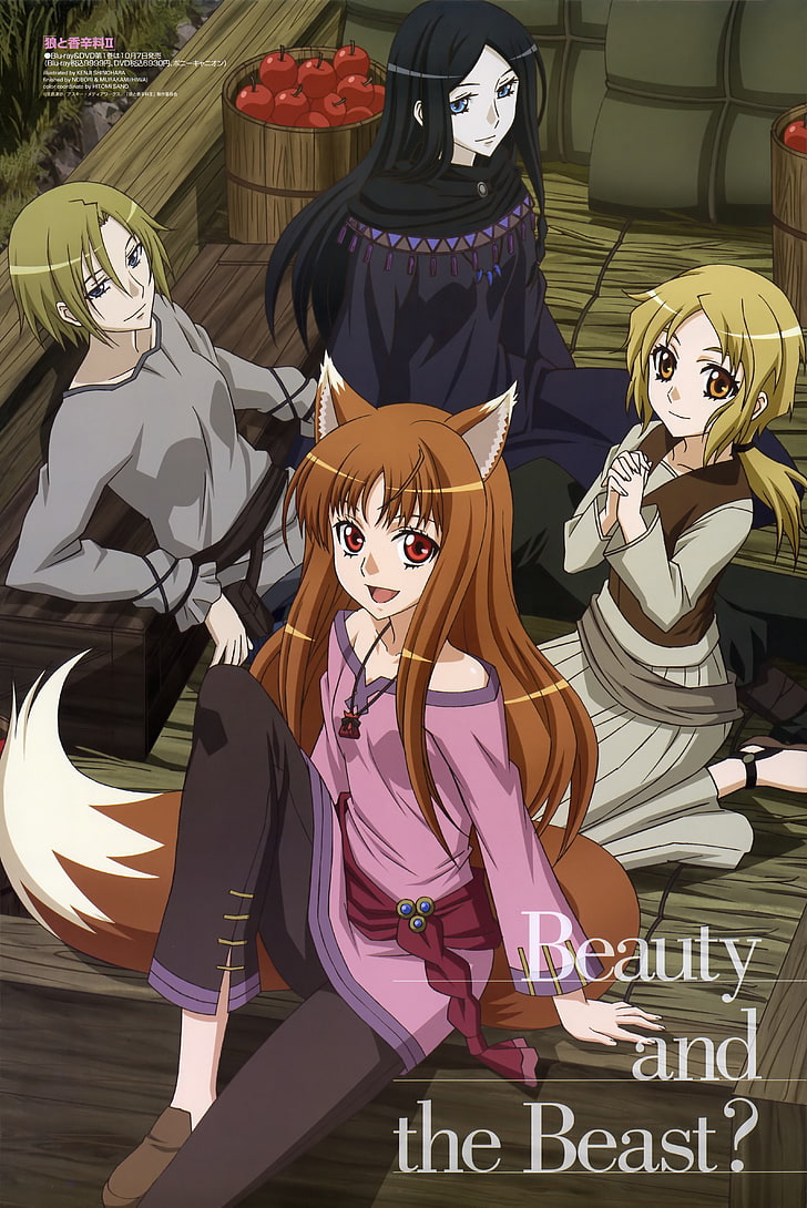 Spice and Wolf, garotas de anime, Holo, HD papel de parede, papel de parede de celular