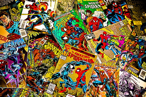 漫画本のコレクション、色、漫画、障害、カバー、雑誌、 HDデスクトップの壁紙 HD wallpaper