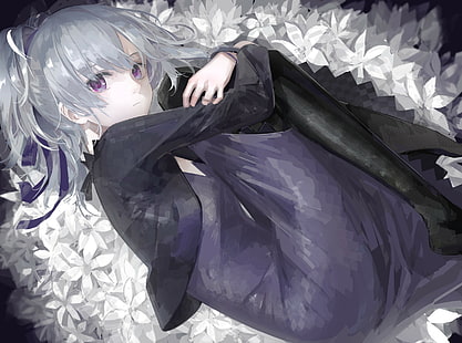 Yin, dunkler als schwarz, silbernes Haar, Anime Girls, HD-Hintergrundbild HD wallpaper