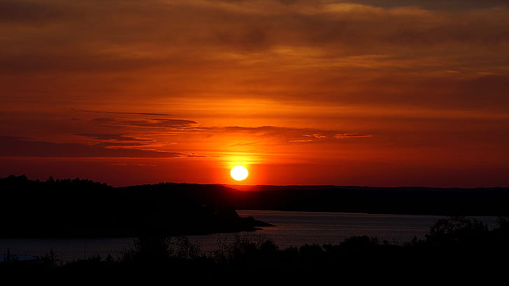 Tramonto HD, vista del tramonto, natura, tramonto, Sfondo HD