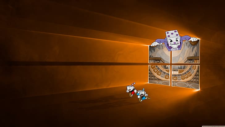 Cuphead (jeu vidéo), Cuphead, art du jeu vidéo, king dice, dés, Mugman, Windows 10, windows 10x, windows 11, Windows 8, Fond d'écran HD