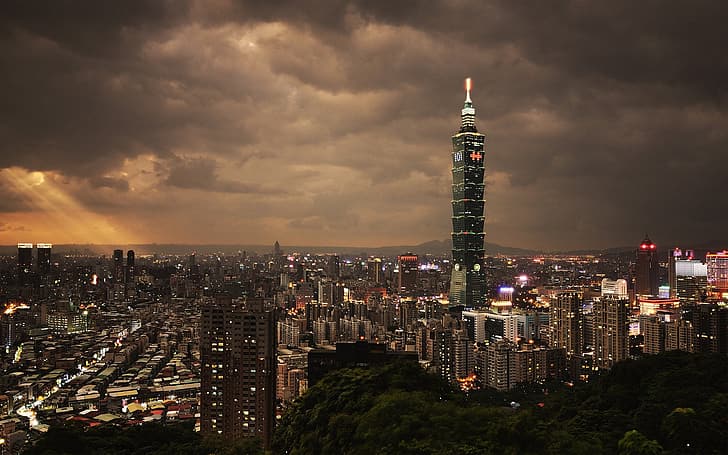 Taipei, Taipei 101, Taiwan, HD wallpaper