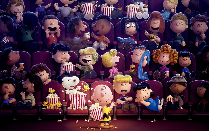 Peanut graphic artwork, Peanuts (comic), Snoopy, Charlie Brown, theaters, Sally, peanuts (Movie), HD wallpaper