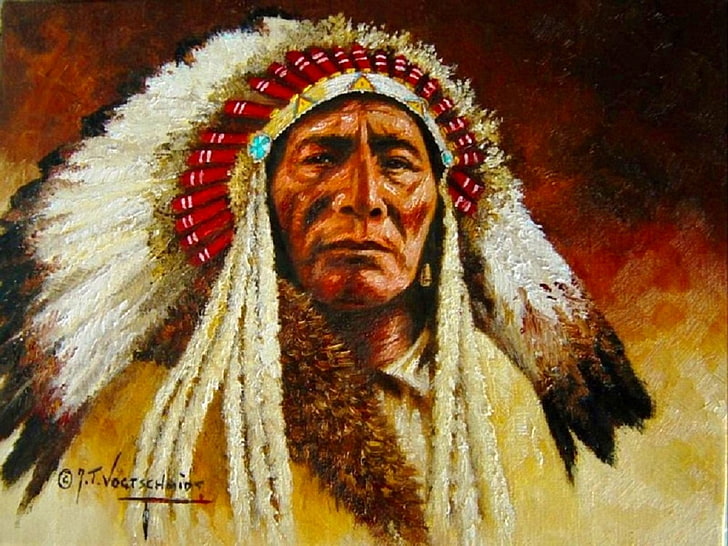 american, art, artwork, indian, native, painting, people, warrior, western, HD wallpaper