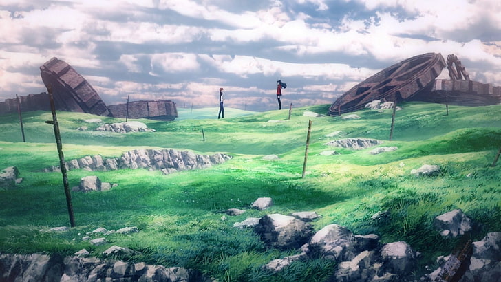 Fate Series, Fate / Stay Night: Unlimited Blade Works, Rin Tohsaka, Shirou Emiya, HD papel de parede