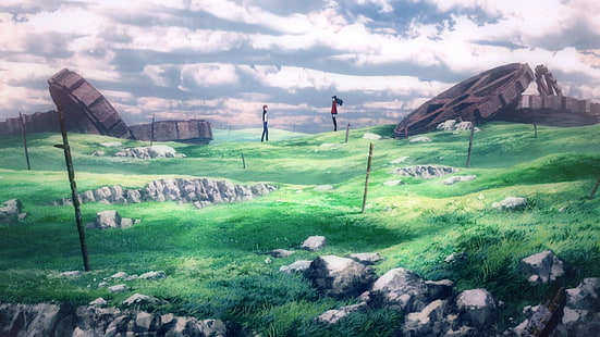 Fate Series, Fate / Stay Night: Unlimited Blade Works, Rin Tohsaka, Shirou Emiya, HD tapet HD wallpaper
