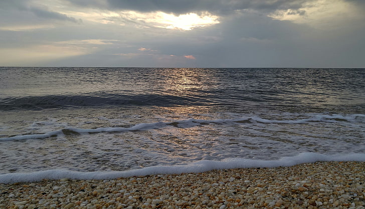Oceanwave am Ufer, Strand, HD-Hintergrundbild