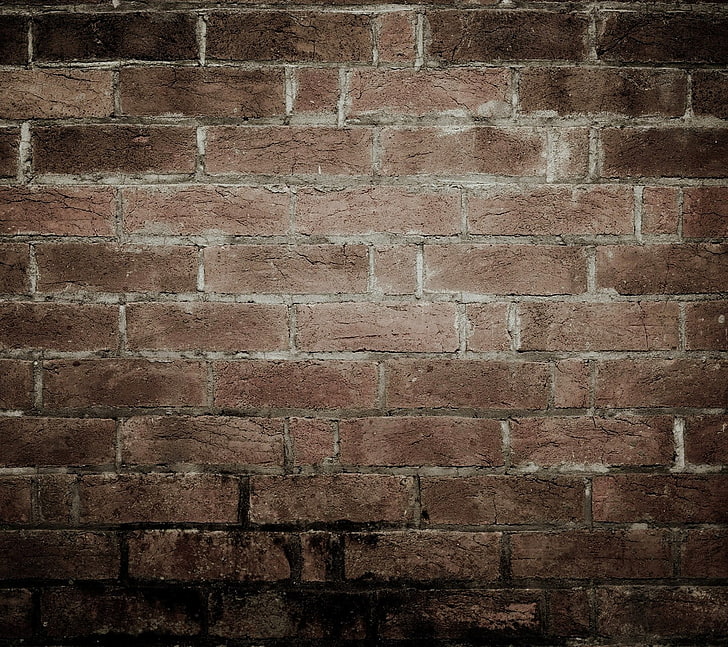 ladrillos de pared marrón, textura, Fondo de pantalla HD