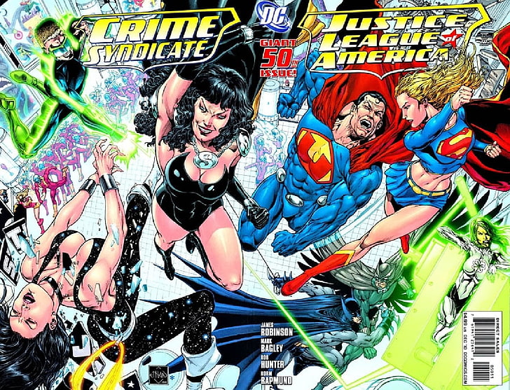 コミック、ジャスティスリーグ、バットマン、犯罪シンジケート（DCコミック）、2つの地球の危機、ジェイド（DCコミック）、ジョニークイック、オウルマン（DCコミック）、パワーリング、スーパーガール、スーパーウーマン、ウルトラマン（DCコミック）、 HDデスクトップの壁紙