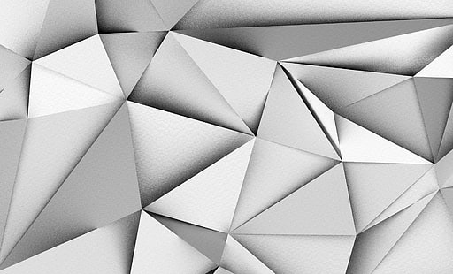 ジオメトリ、三角形、モノクロ、 HDデスクトップの壁紙 HD wallpaper