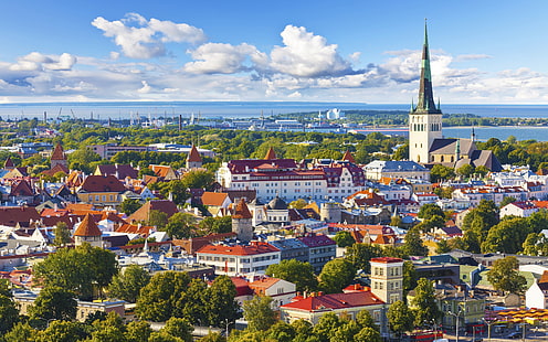 タリンのアレクサンドル大聖堂、サンクトペテルブルクのペテルゴフへ、海神エストニアの宮殿として知られています、 HDデスクトップの壁紙 HD wallpaper