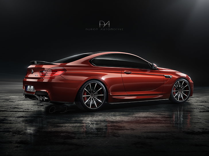 red coupe, tuning, BMW, coupe, red, rechange, bmw m6, Duron Automotive, HD wallpaper
