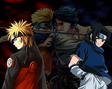 Naruto vs sasuke, Les gars, se quereller, Combat, Posture, Fond d'écran HD HD wallpaper