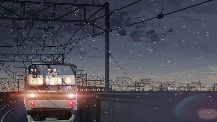 Makoto Shinkai, anime, 5 centymetrów na sekundę, Tapety HD