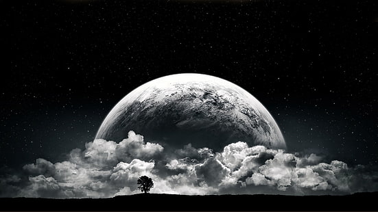 ดวงจันทร์ 1920x1080 Space Moons HD Art, Moon, วอลล์เปเปอร์ HD HD wallpaper