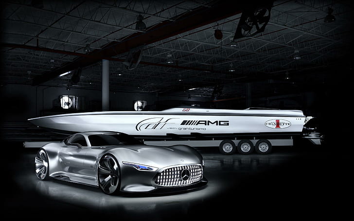 Mercedes Benz AMG Cigarette Racing Vision GT Concept, koncept, racing, mercedes, benz, vision, cigarett, HD tapet