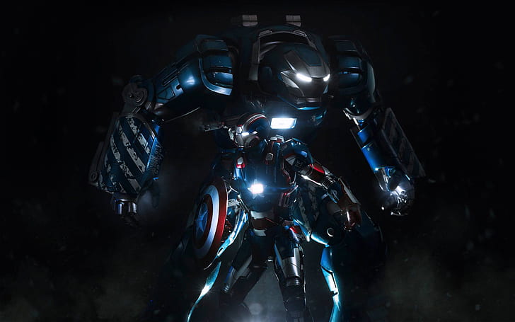 Patriota de ferro Iron Man, capitão américa ilustração, ferro, patriota, HD papel de parede