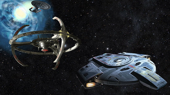 Star Trek, Star Trek: Espaço Profundo Nove, Estação Espacial, USS Defiant, HD papel de parede HD wallpaper