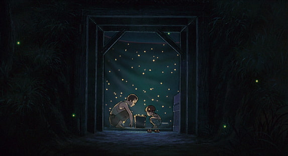 anime, Sepultura dos vaga-lumes, Studio Ghibli, HD papel de parede HD wallpaper