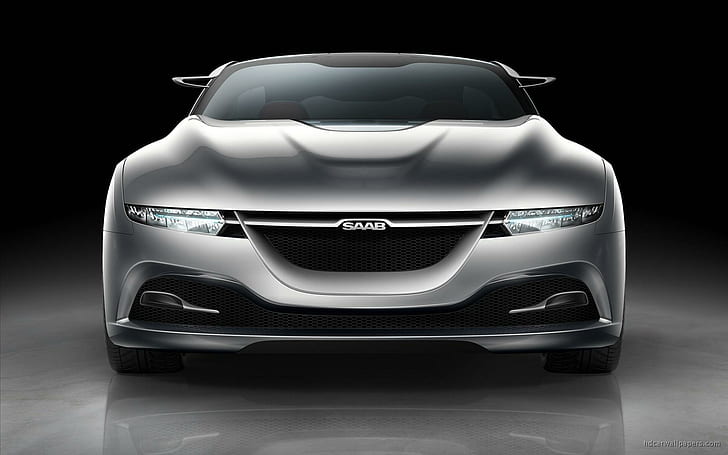 Saab PhoeniX Concept Car 2011 года, серебристый концепт-кар saab, 2011 год, концепт, saab, феникс, автомобили, HD обои
