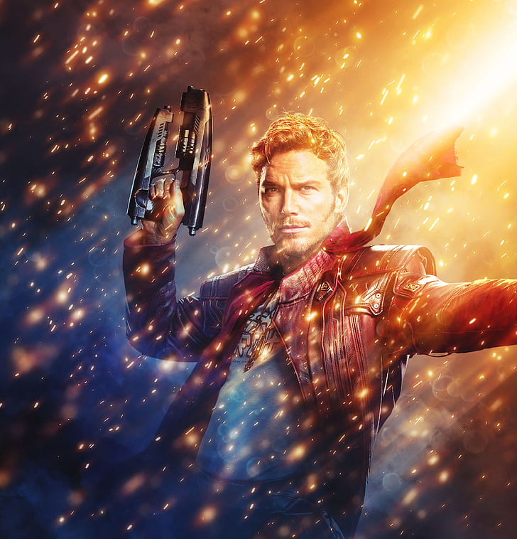 Star-Lord, Chris Pratt, 4K, Fondo de pantalla HD, fondo de pantalla de teléfono