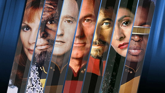 Star Trek, Star Trek: The Next Generation, Beverly Crusher, Data (Star Trek), Deanna Troi, Geordi La Forge, Jean-Luc Picard, William T. Riker, Worf (Star Trek), Sfondo HD HD wallpaper