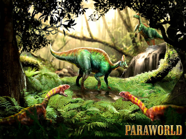 приключение, динозавър, фантазия, парасвят, праисторически, стратегия, HD тапет