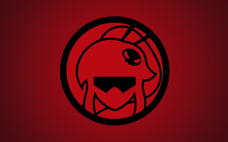 черно и червено лого, Tengen Toppa Gurren Lagann, HD тапет