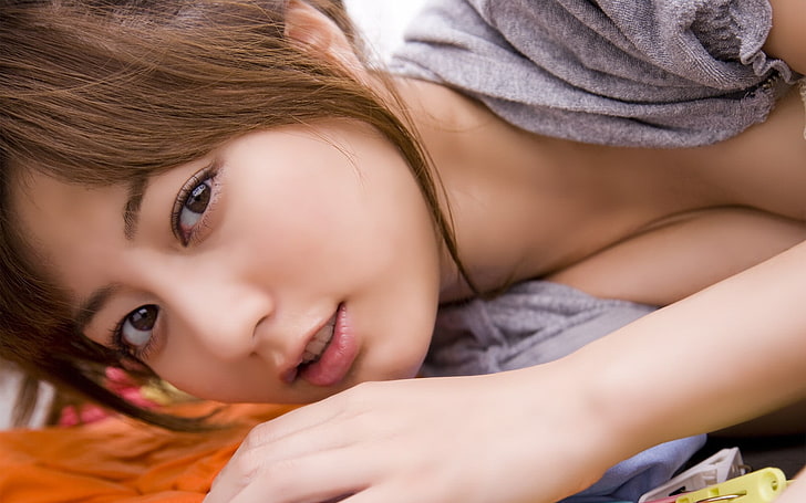 Asia, wanita, Jepang, Yumi Sugimoto, tersenyum, model, Wallpaper HD