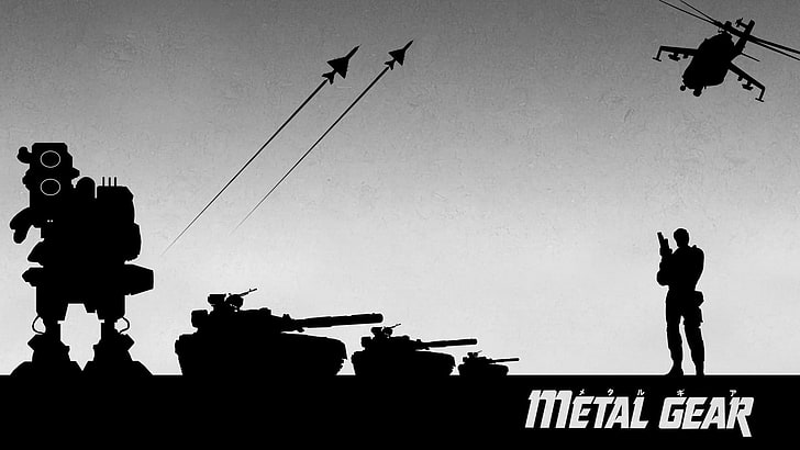 Schwarz-Weiß-Hubschrauberspielzeug, Metal Gear, Metal Gear Solid, HD-Hintergrundbild