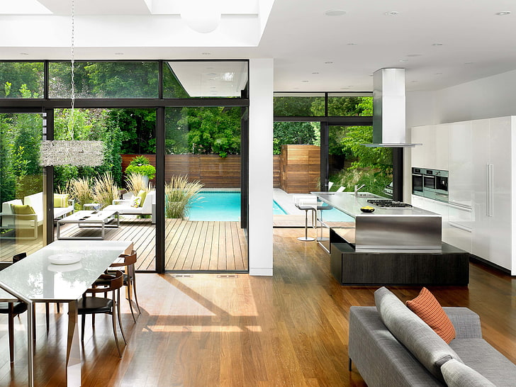 Casa moderna con piscina HD fondos de pantalla descarga gratuita |  Wallpaperbetter