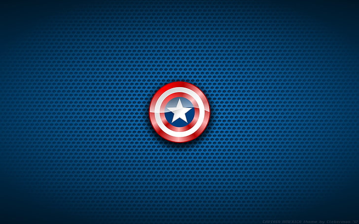 Marvel Captain America щит дигитален тапет, минимализъм, Captain America, Marvel Comics, Remaining Godzilla, HD тапет
