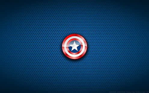 Marvel Captain America shield digital wallpaper, minimalism, Captain America, Marvel Comics, Remaining Godzilla, HD wallpaper HD wallpaper