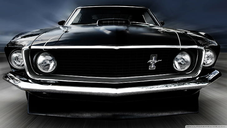 Ford Mustang 1969, vieille voiture, voiture de sport, Fond d'écran HD