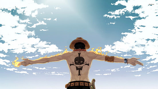 One Piece Portgas D. Ace, One Piece, Portgas D. Ace, anime, HD papel de parede HD wallpaper